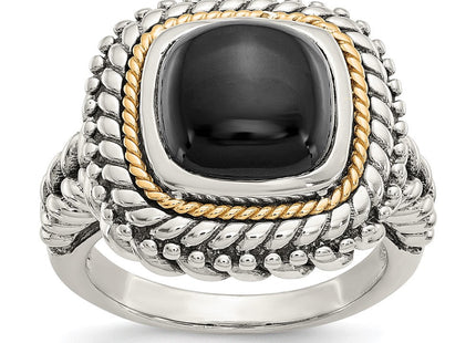 Sterling silver onyx ring