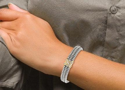 Silver/14k Two-Tone Bracelets Style QTC117 - Classique Jewelry Inc.