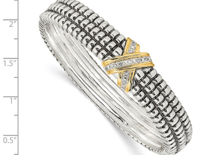 Silver/14k Two-Tone Bracelets Style QTC117 - Classique Jewelry Inc.