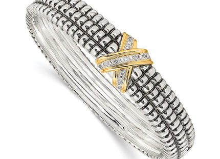 Silver/14k Two-Tone Bracelets Style QTC117 - Classique Jewelry Inc.