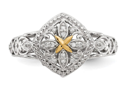 14k/Silver Two-Tone Rings Style QTC1173 - Classique Jewelry Inc.