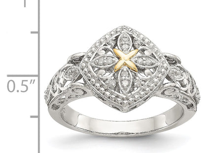 14k/Silver Two-Tone Rings Style QTC1173 - Classique Jewelry Inc.