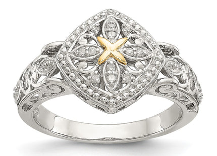 14k/Silver Two-Tone Rings Style QTC1173 - Classique Jewelry Inc.