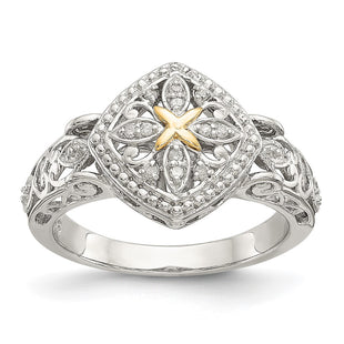 14k/Silver Two-Tone Rings Style QTC1173 - Classique Jewelry Inc.