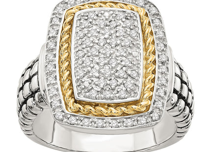 14k/Silver Two-Tone Rings Style QTC120 - Classique Jewelry Inc.