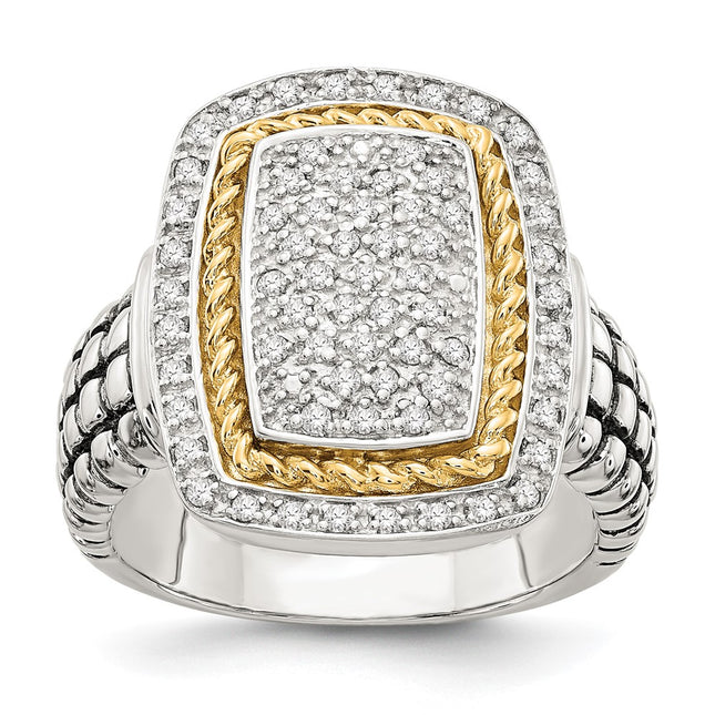 14k/Silver Two-Tone Rings Style QTC120 - Classique Jewelry Inc.