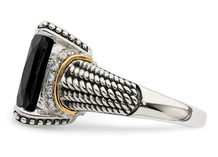 14k/Silver Two-Tone Rings Style QTC1205 - Classique Jewelry Inc.