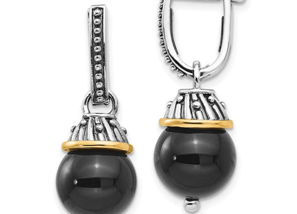 14k/Silver Two-Tone Earrings Style QTC1210 - Classique Jewelry Inc.