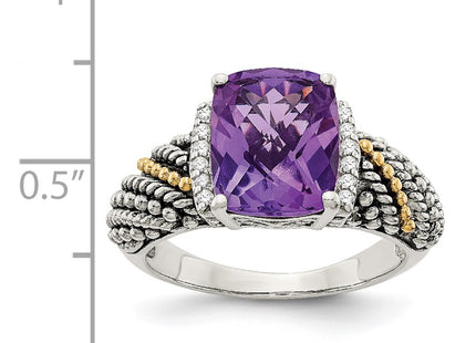 14k/Silver Two-Tone Rings Style QTC1224 - Classique Jewelry Inc.