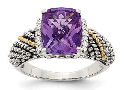 14k/Silver Two-Tone Rings Style QTC1224 - Classique Jewelry Inc.