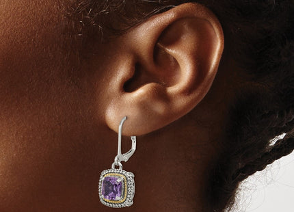 14k/Silver Two-Tone Earrings Style QTC1257 - Classique Jewelry Inc.