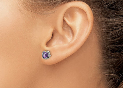 14k/Silver Two-Tone Earrings Style QTC1260 - Classique Jewelry Inc.