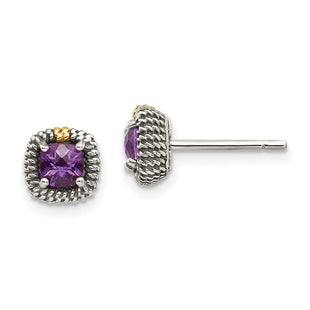 14k/Silver Two-Tone Earrings Style QTC1260 - Classique Jewelry Inc.