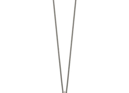 Sterling silver blue topaz necklace, alternate view