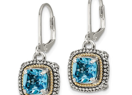 14k/Silver Two-Tone Earrings Style QTC1327 - Classique Jewelry Inc.