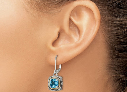 14k/Silver Two-Tone Earrings Style QTC1327 - Classique Jewelry Inc.