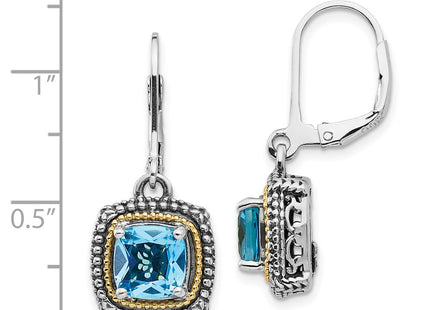 14k/Silver Two-Tone Earrings Style QTC1327 - Classique Jewelry Inc.