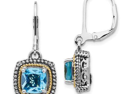 14k/Silver Two-Tone Earrings Style QTC1327 - Classique Jewelry Inc.