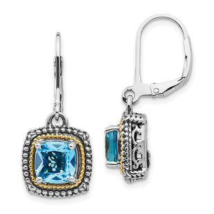 14k/Silver Two-Tone Earrings Style QTC1327 - Classique Jewelry Inc.