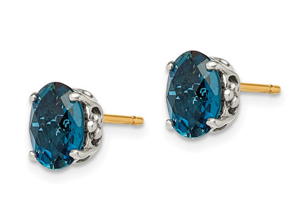 14k/Silver Two-Tone Earrings Style QTC1342 - Classique Jewelry Inc.