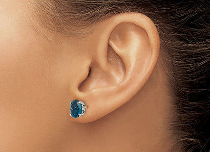 14k/Silver Two-Tone Earrings Style QTC1342 - Classique Jewelry Inc.