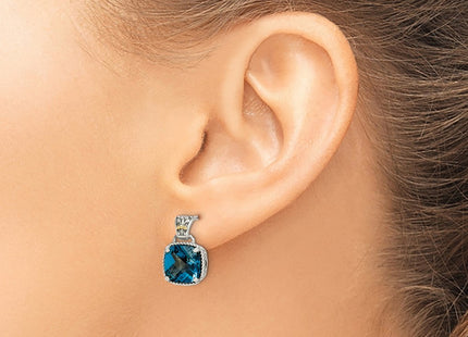 14k/Silver Two-Tone Earrings Style QTC1347 - Classique Jewelry Inc.