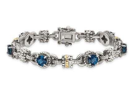 14k/Silver Two-Tone Bracelets Style QTC1377 - Classique Jewelry Inc.