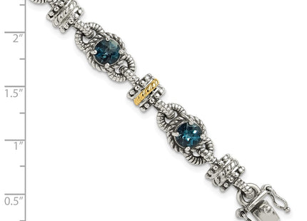 14k/Silver Two-Tone Bracelets Style QTC1377 - Classique Jewelry Inc.