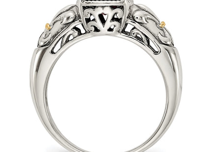 14k/Silver Two-Tone Rings Style QTC1397 - Classique Jewelry Inc.