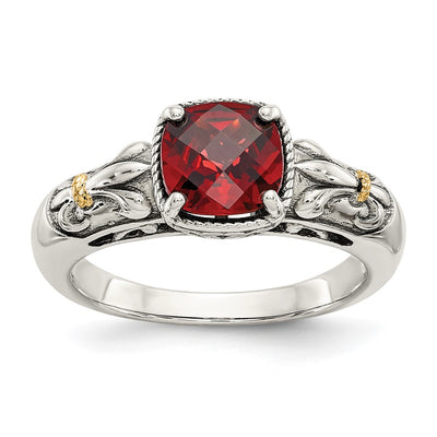 Sterling silver garnet ring