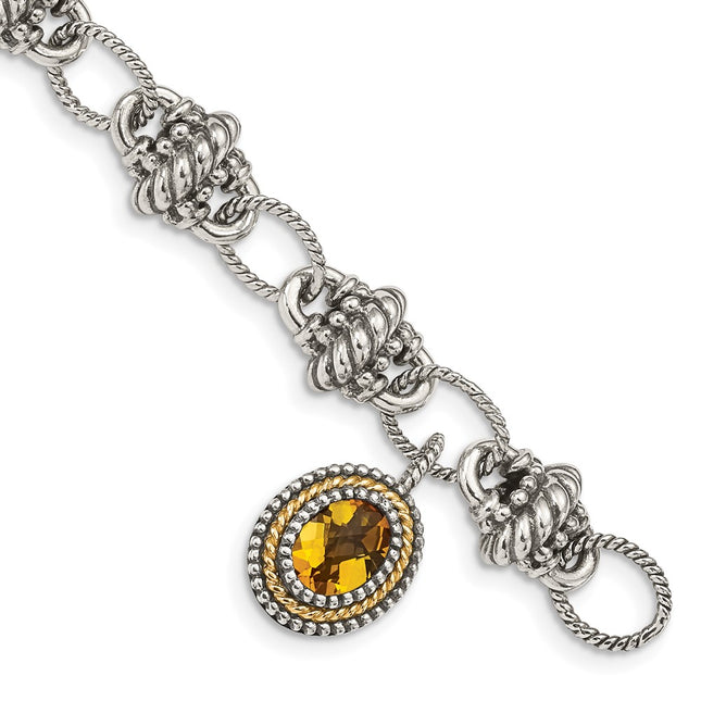 14k/Silver Two-Tone Bracelets Style QTC1435 - Classique Jewelry Inc.