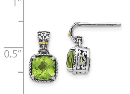 14k/Silver Two-Tone Earrings Style QTC1462 - Classique Jewelry Inc.