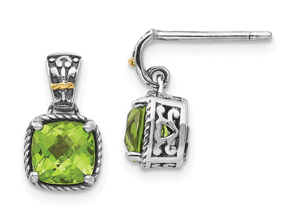 14k/Silver Two-Tone Earrings Style QTC1462 - Classique Jewelry Inc.