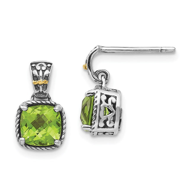 14k/Silver Two-Tone Earrings Style QTC1462 - Classique Jewelry Inc.