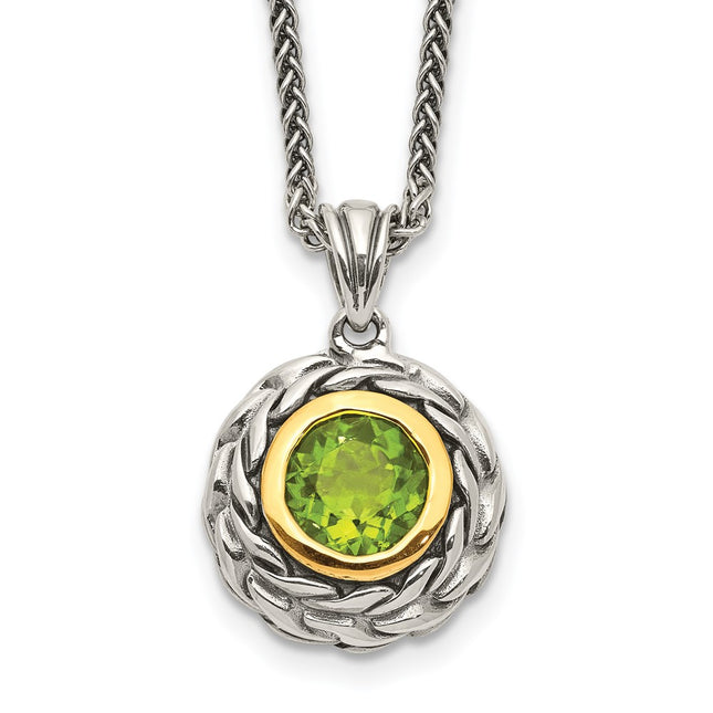 Sterling silver peridot necklace