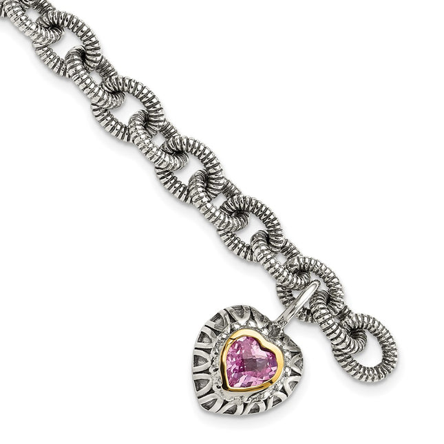 14k/Silver Two-Tone Bracelets Style QTC1523 - Classique Jewelry Inc.