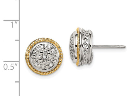 14k/Silver Two-Tone Earrings Style QTC1525 - Classique Jewelry Inc.