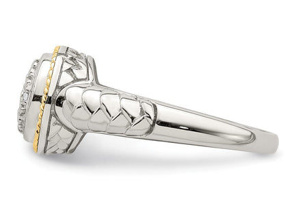 Sterling silver diamond ring, another view