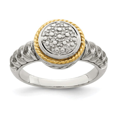 Sterling silver diamond ring