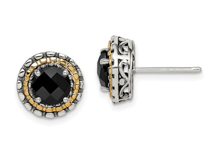 14k/Silver Two-Tone Earrings Style QTC1539 - Classique Jewelry Inc.