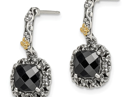 14k/Silver Two-Tone Earrings Style QTC1544 - Classique Jewelry Inc.