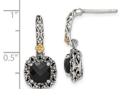 14k/Silver Two-Tone Earrings Style QTC1544 - Classique Jewelry Inc.