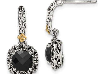 14k/Silver Two-Tone Earrings Style QTC1544 - Classique Jewelry Inc.