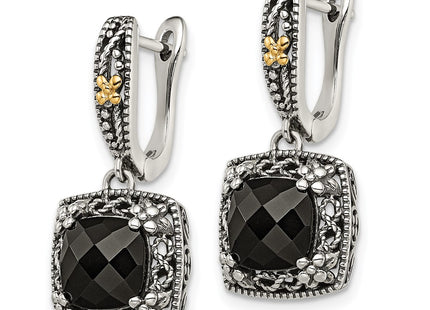 14k/Silver Two-Tone Earrings Style QTC1545 - Classique Jewelry Inc.