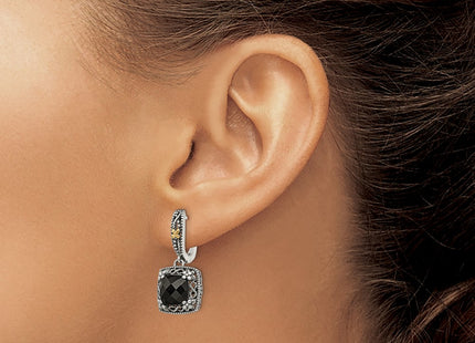 14k/Silver Two-Tone Earrings Style QTC1545 - Classique Jewelry Inc.