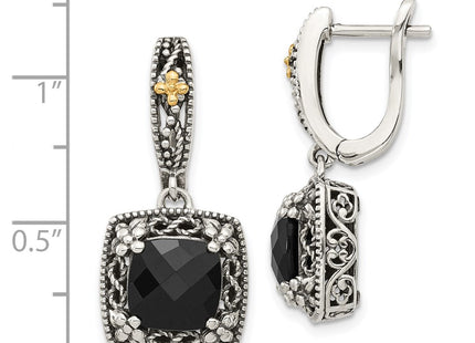 14k/Silver Two-Tone Earrings Style QTC1545 - Classique Jewelry Inc.