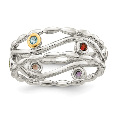 Sterling silver quartz ring