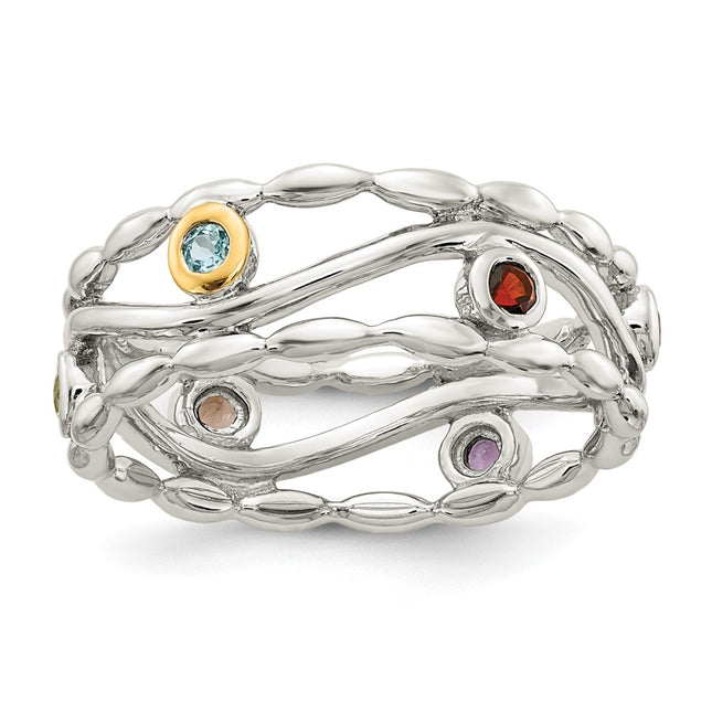Sterling silver quartz ring