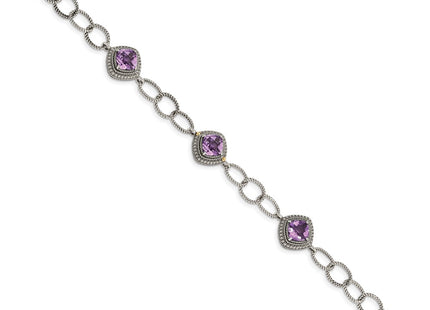 14k/Silver Two-Tone Bracelets Style QTC1553 - Classique Jewelry Inc.