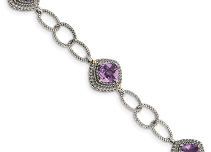 14k/Silver Two-Tone Bracelets Style QTC1553 - Classique Jewelry Inc.